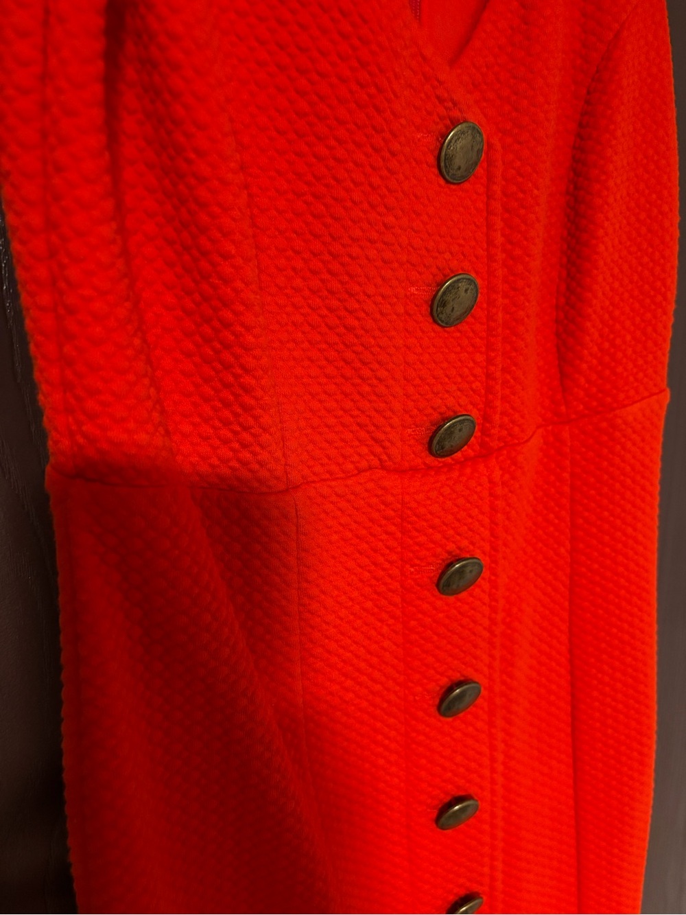 Maeve by Anthropologie Sleeveless Red Midi Dress with Front Button Detail - Picture 2 of 4